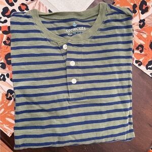 Crewcuts Olive and Navy Striped Henley